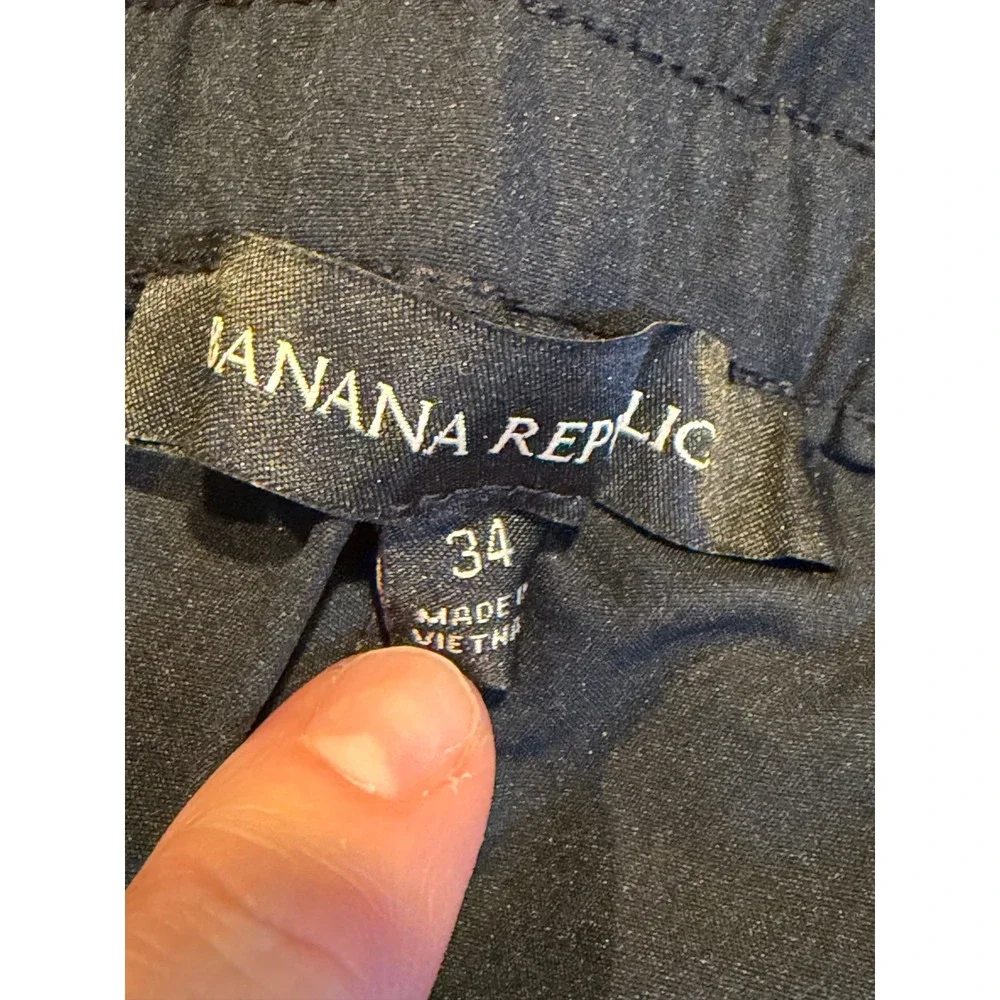 NWT Banana Republic Men Motion Tech Hybrid Pant True Black 34 Athleisure Utility